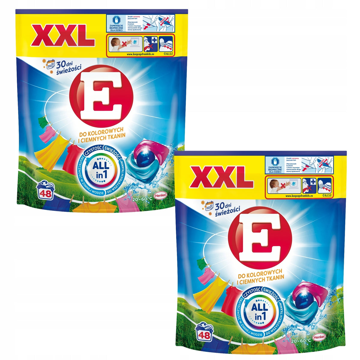 E Caps Color Washing Capsules 2x 48 Pack