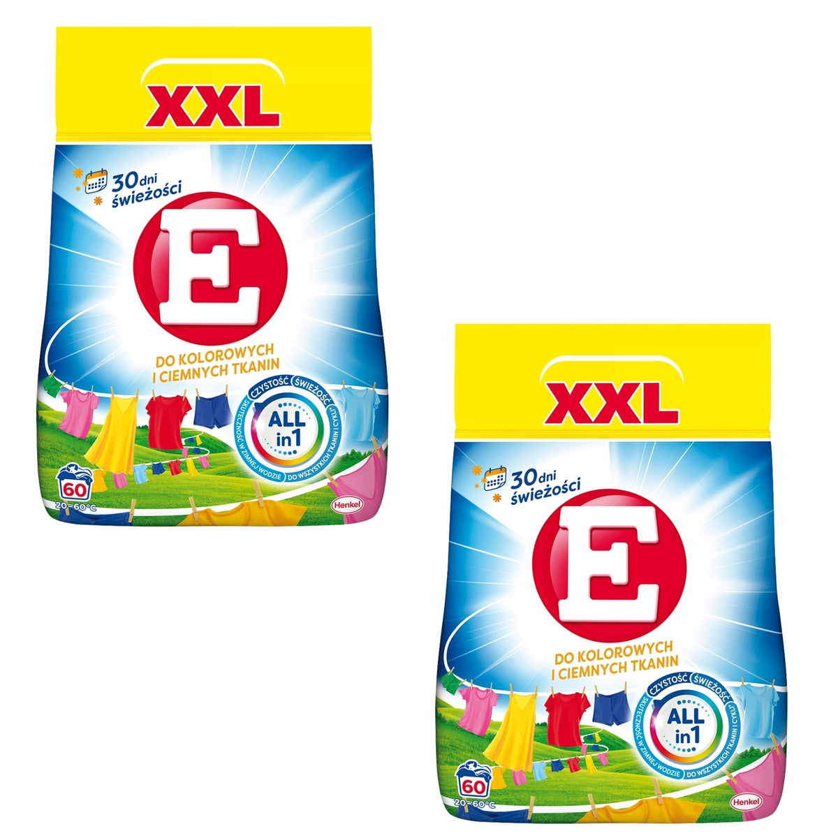 E Color Washing Powder 120 Washes 2x 3kg