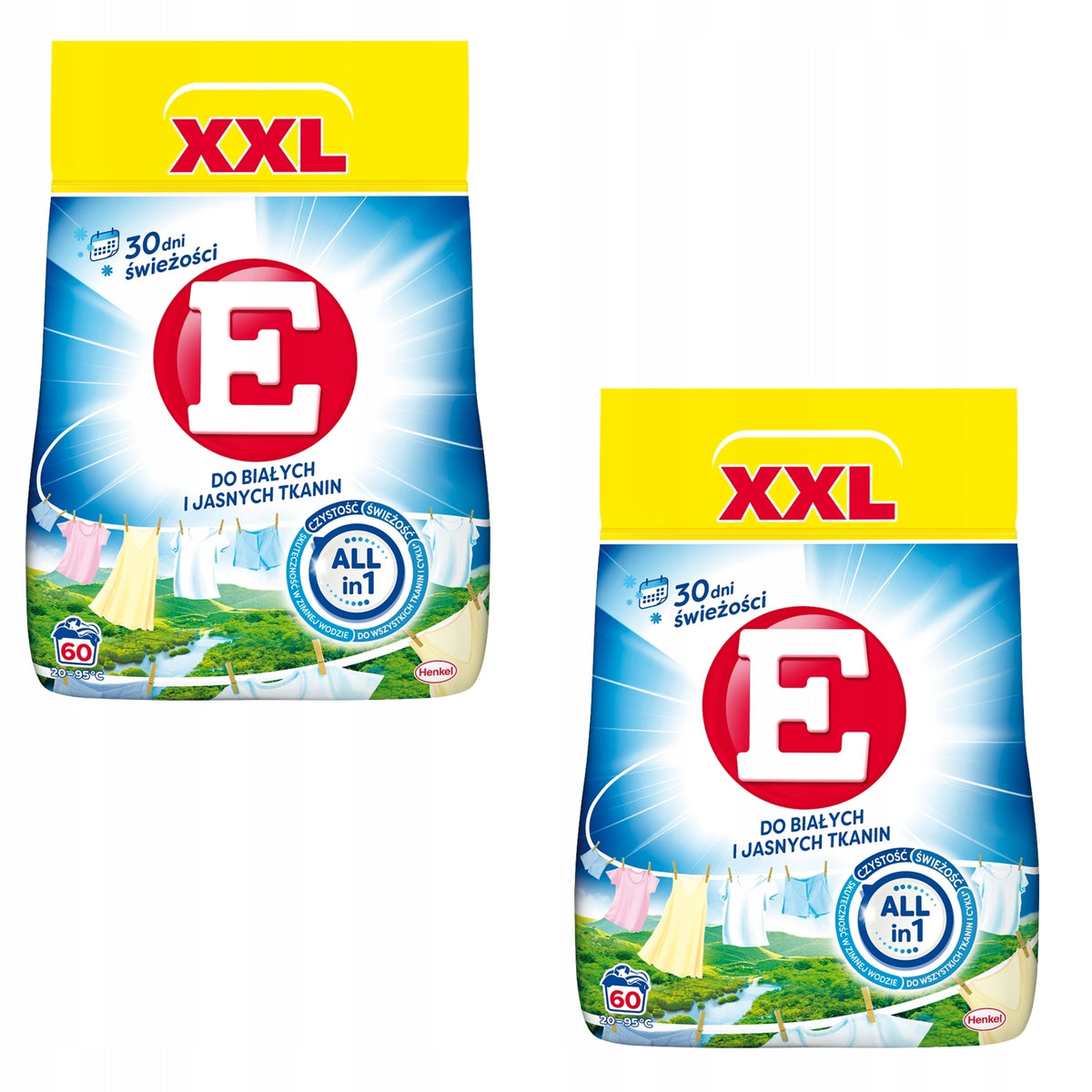 E Universal Washing Powder 120 Washes 2x 3kg
