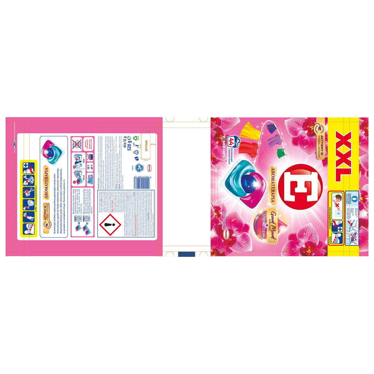 E WASHING CAPSULES 44P POWER CAPS COLOR ORCHID AROMATHERAPY Brand E