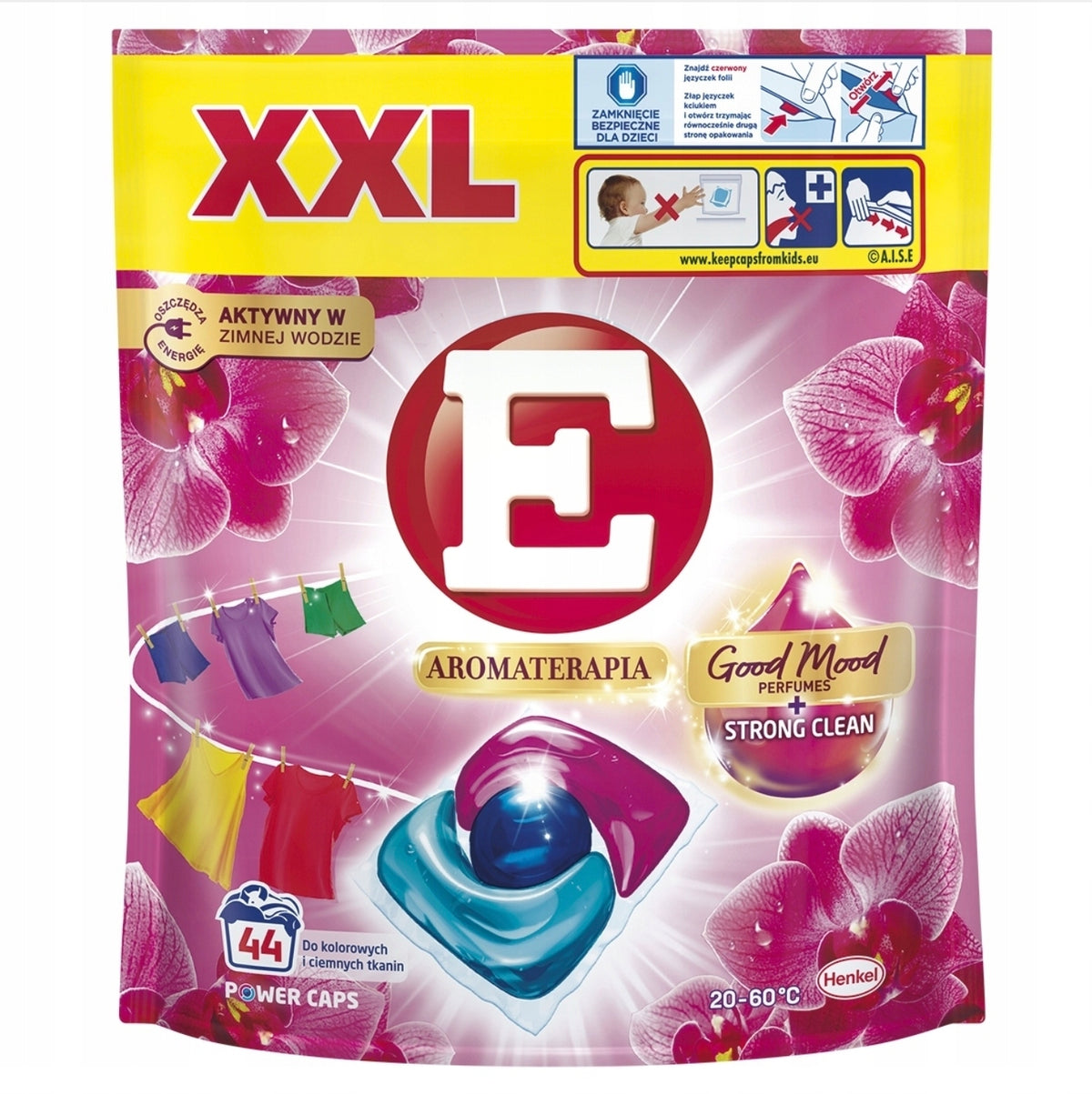 E WASHING CAPSULES 44P POWER CAPS COLOR ORCHID AROMATHERAPY Packaging status original