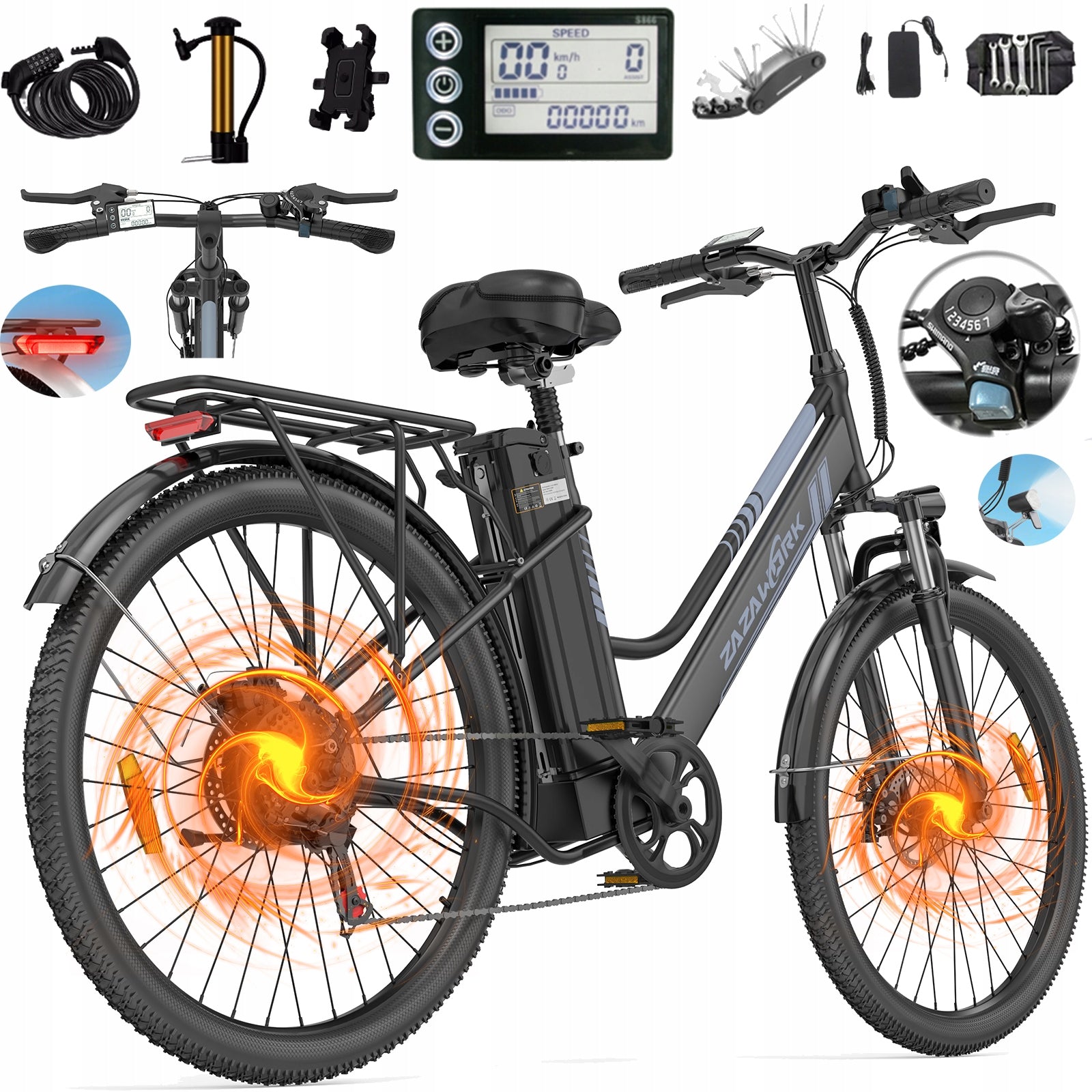 E-bike Electric bike ZAZAWORK C26 PRo 120KM 26" 36V 20AH 250W 25KM/H