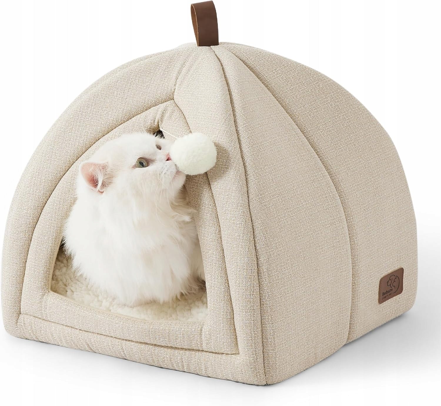 E4224 BEDSURE BEIGE CAT HOUSE BED 40 x 40 x 40 cm Product width 40 cm