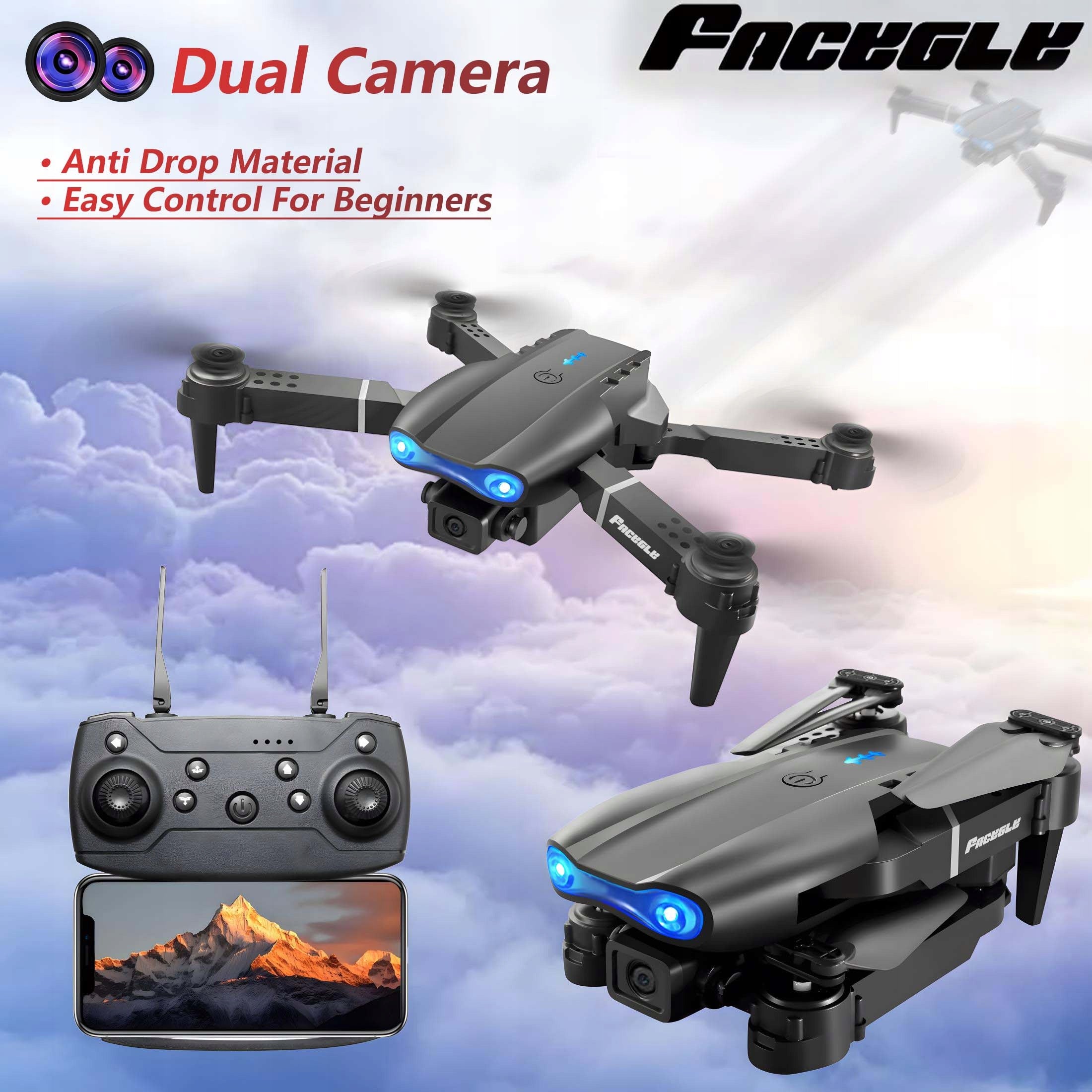 E99 nova Kids Drone: One-Key 360° Flip & Auto Return, Safe Beginner Drone Packaging status original