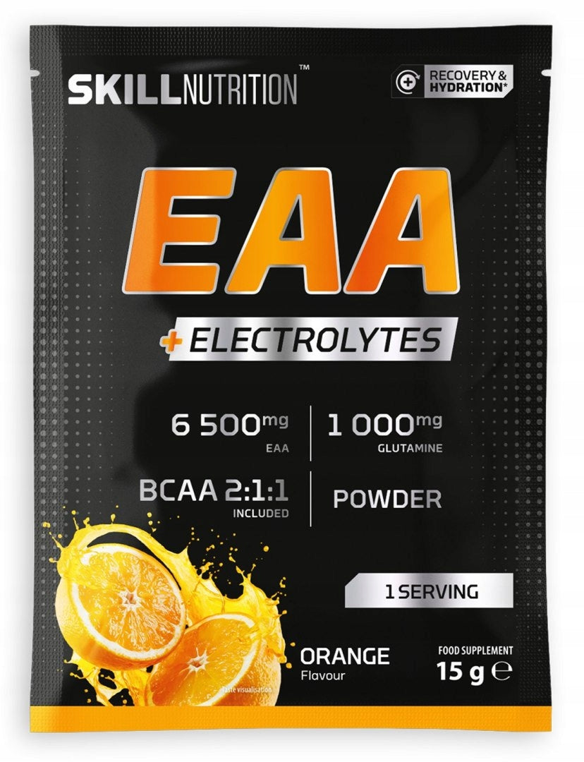 EAA + ELECTROLYTES, ORANGE - 15G (1 SACHET) SKILL