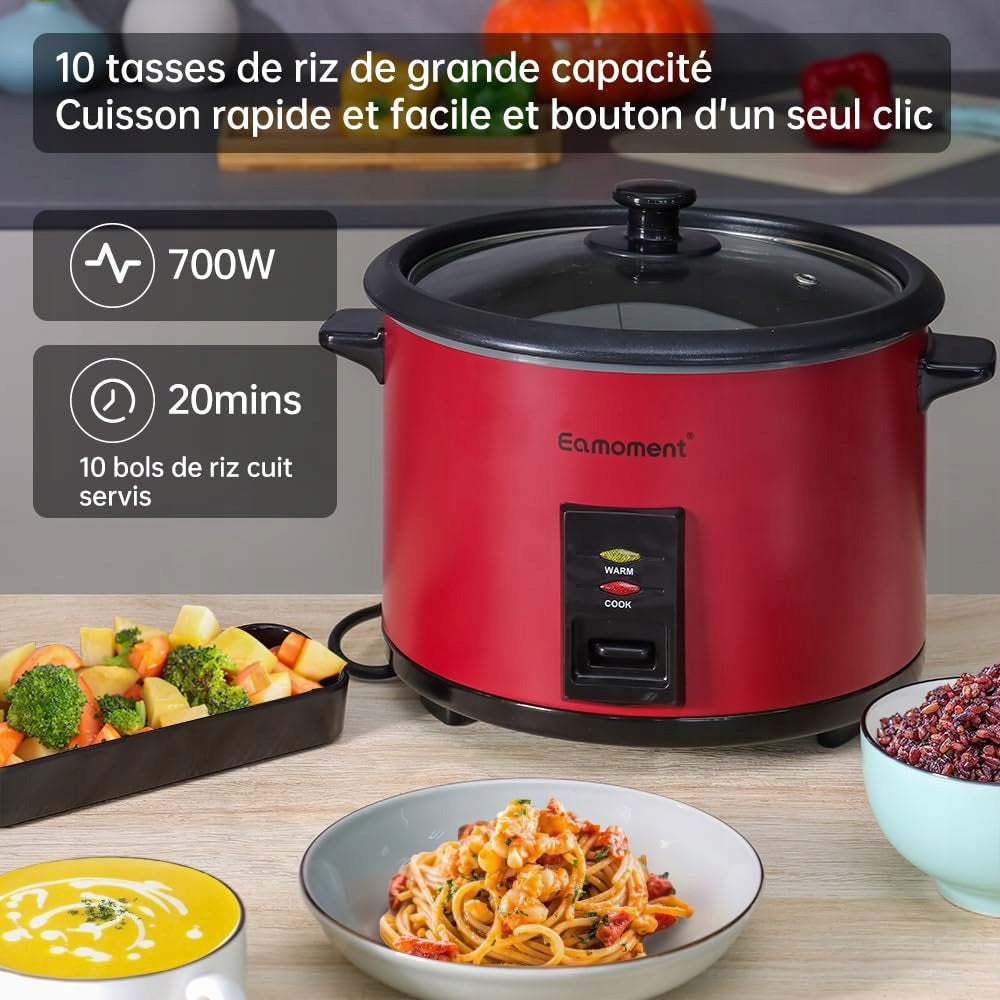 EAMOMENT Reiskocher 1.8L 700W For 1-10 People Red Packaging status original
