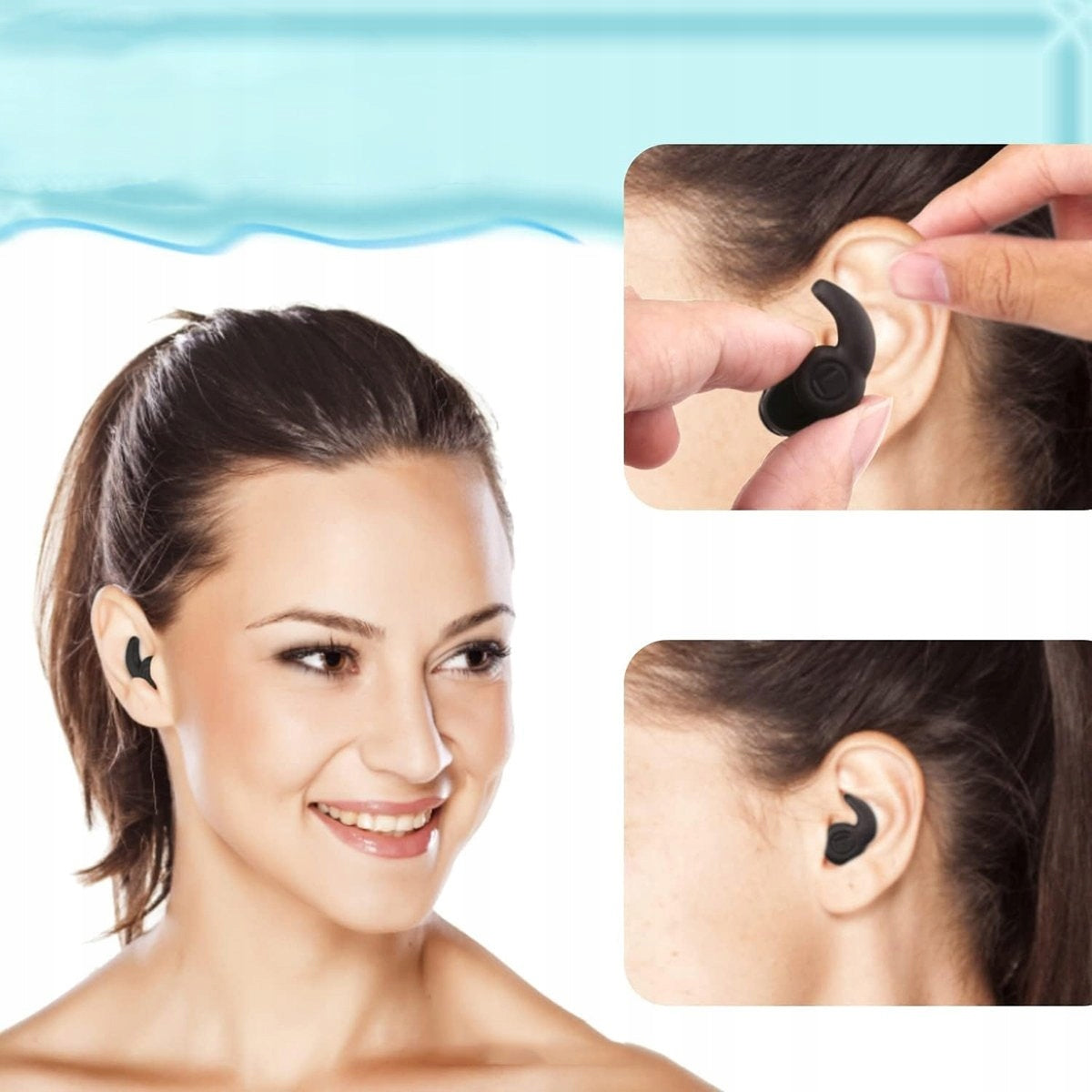 EAR STOPPERS SILENCING PLUGS SILICONE STOPPERS FOR SLEEPING SWIMMING Brand Przydasie.pl