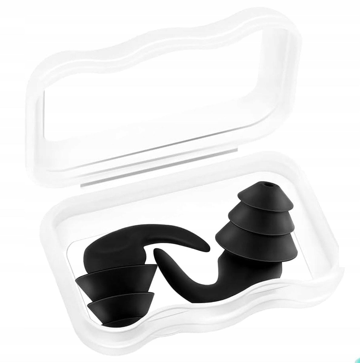EAR STOPPERS SILENCING PLUGS SILICONE STOPPERS FOR SLEEPING SWIMMING Number of pieces on offer 2 szt.