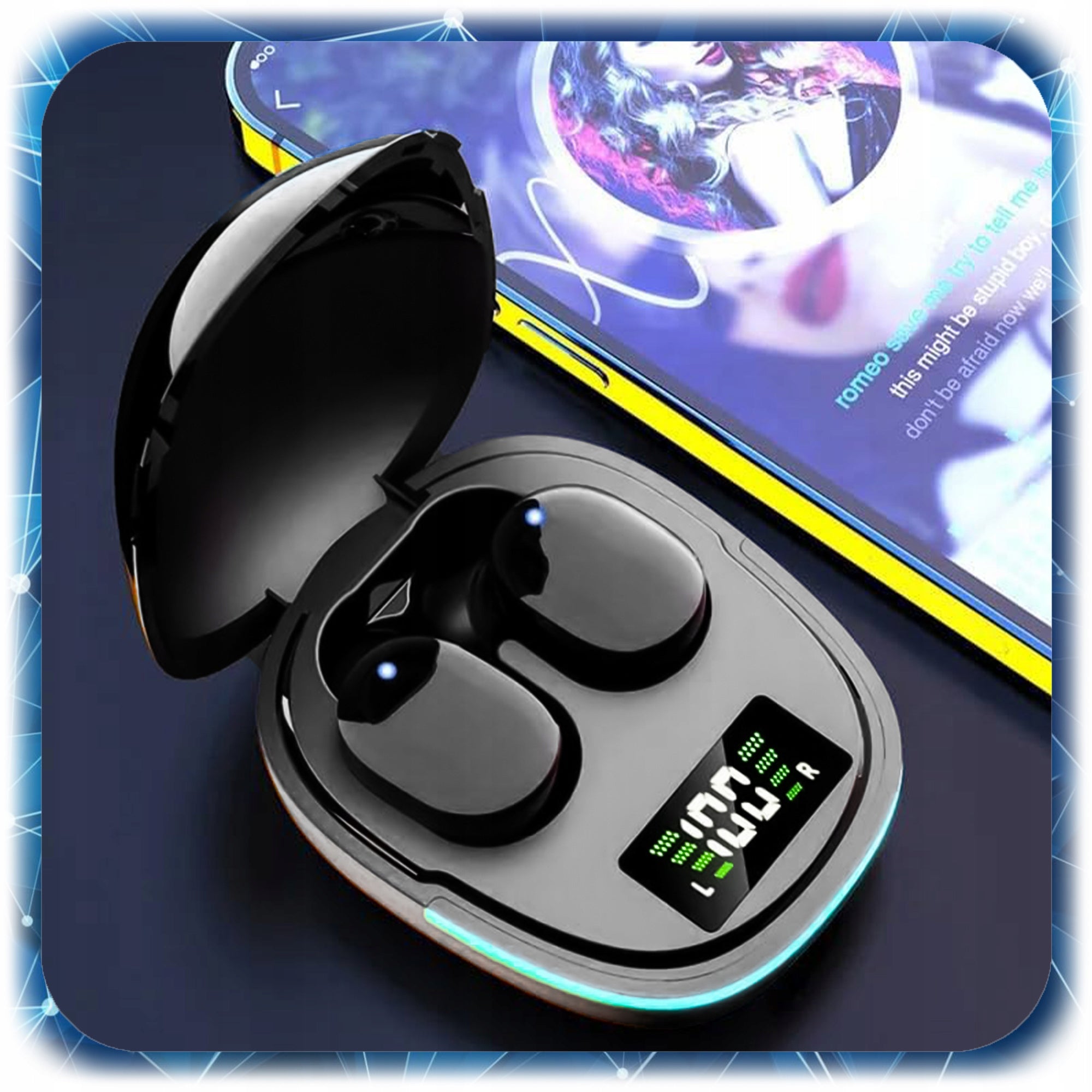 EARBUDS WIRELESS BLUETOOTH IN-EAR POWERBANK BLACK 5.1 Manufacturer code 007038 Słuchawki bluetooth