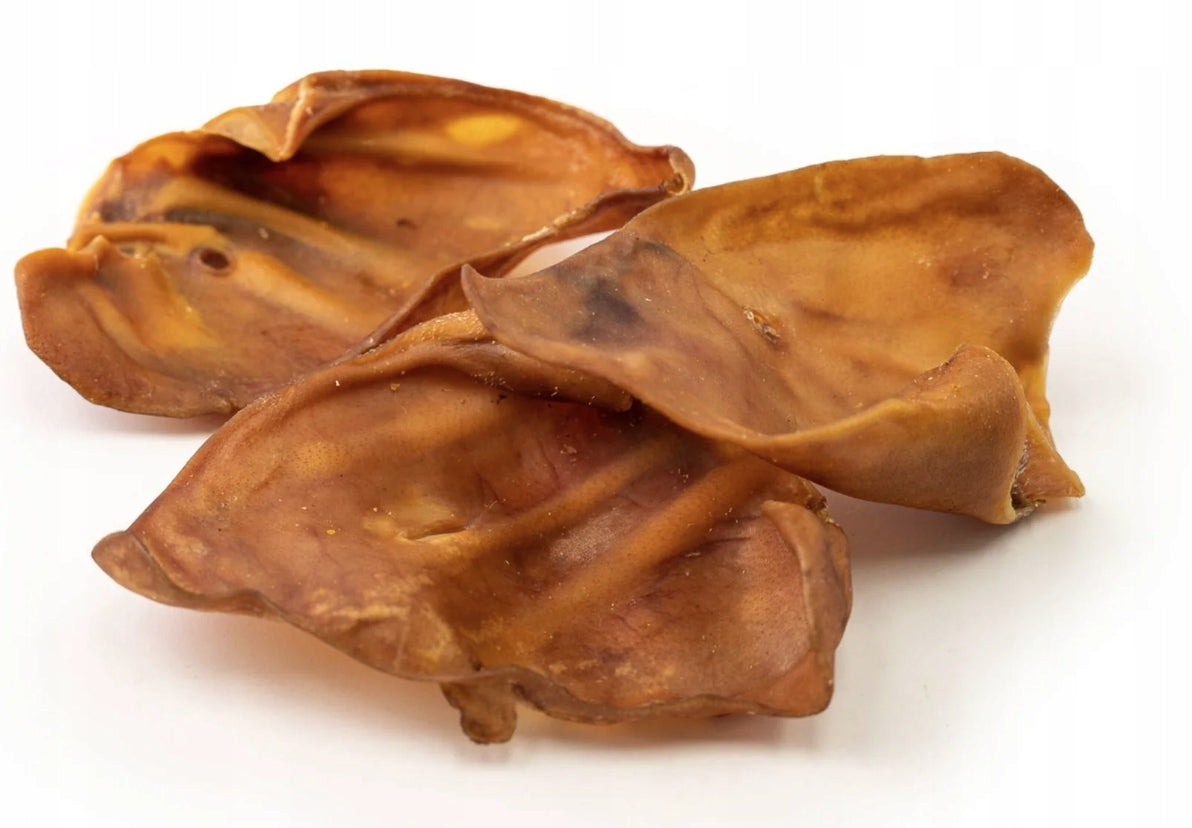 EARS PORK EAR 20 PIECES SMOKED HARD TEETHER FOR DOG OF ANY BREED
