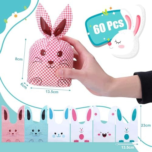 EASTER BAGS PAPER RABBIT EVA FOR CHILDREN GIFT 60 PCS. Manufacturer code SWC5908151386828