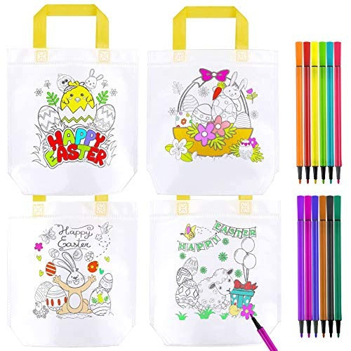 EASTER PAINTING BAGS FOR KIDS SET OF 8 DIY FOR BIRTHDAY Brand no brand