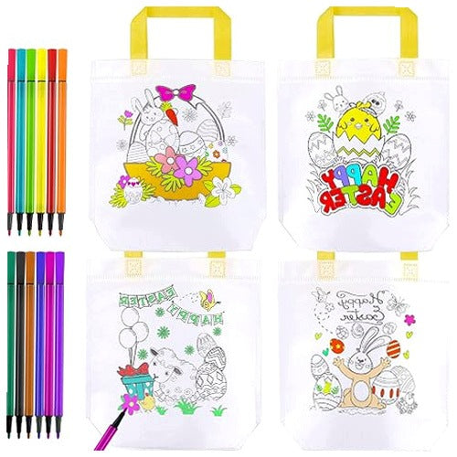 EASTER PAINTING BAGS FOR KIDS SET OF 8 DIY FOR BIRTHDAY