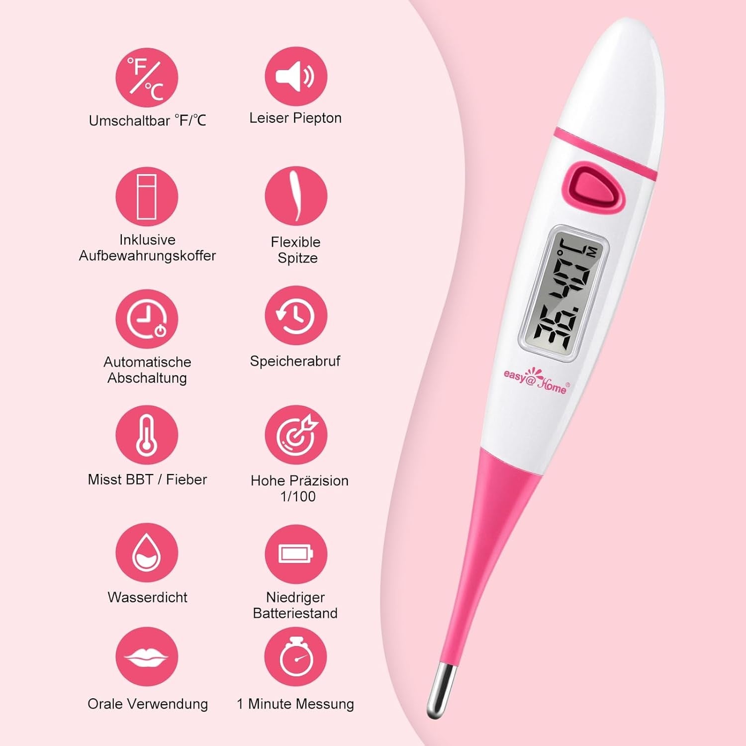 EASY@HOME OVULATION THERMOMETER FOR CYCLE TRACKING + CYCLE MODEL Medical device yes