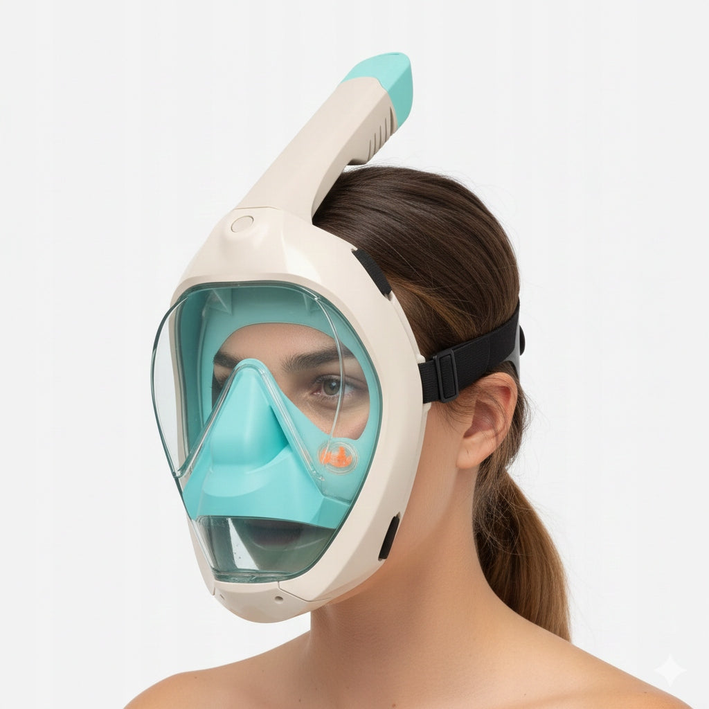 EASYBREATH Diving Mask Snorkeling Swimming SUBEA Full Face Packaging status original