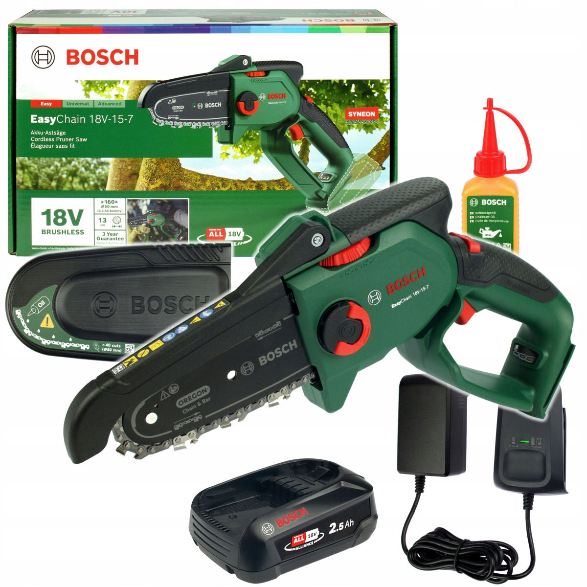 EASYCHAIN 18V-15-7 CORDLESS CHAINSAW BOSCH 1x2,5Ah