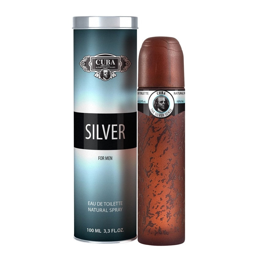 EAU DE TOILETTE FOR MEN CUBA EDT MEN SILVER 100ML