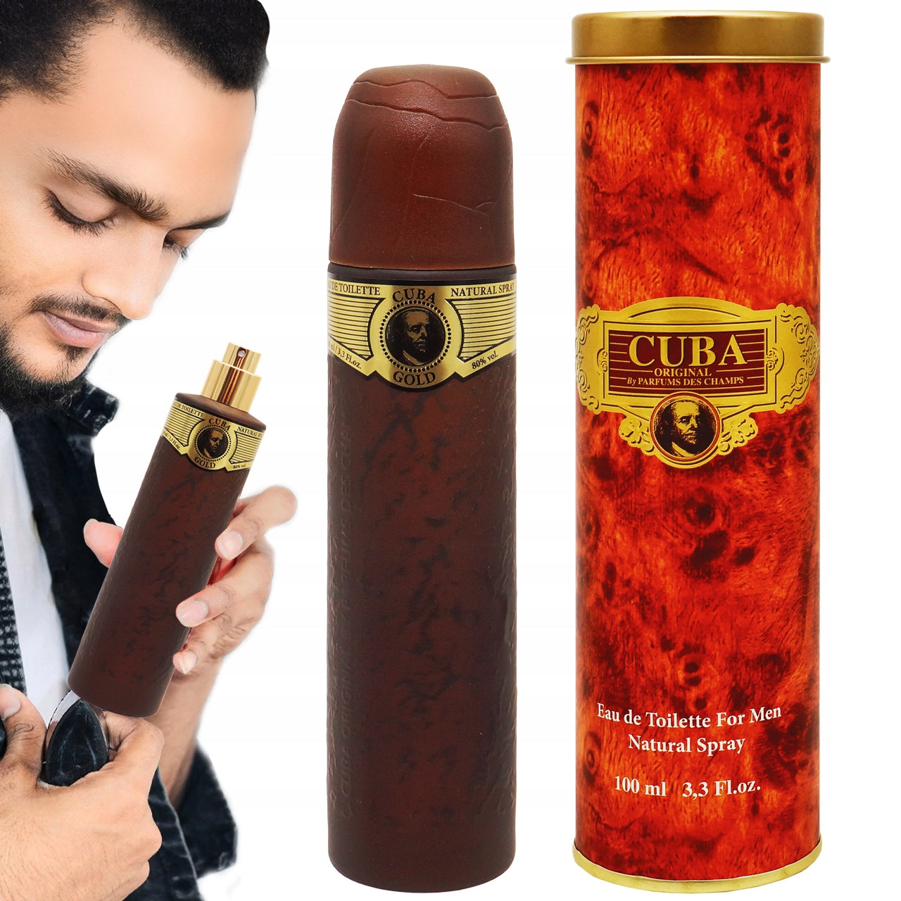 EAU DE TOILETTE FOR MEN CUBA GOLD LASTING FRAGRANCE 100ml