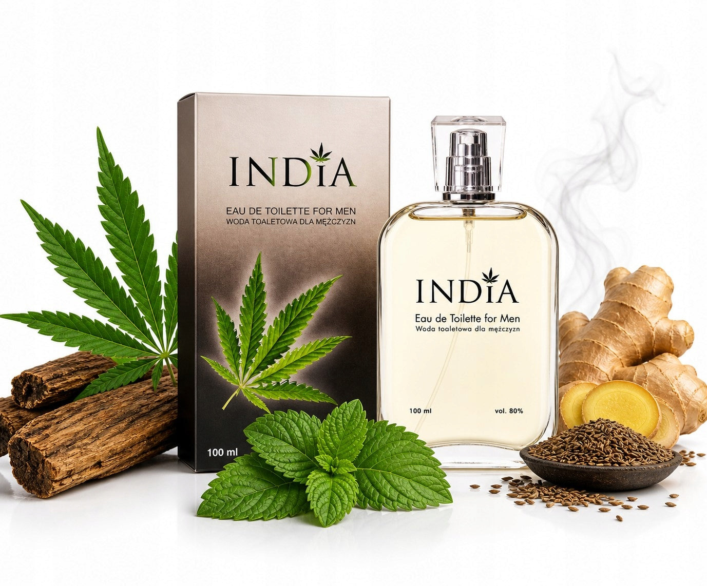 EAU DE TOILETTE MEN'S HEMP 100ML LONG LASTING FRAGRANCE INDIA