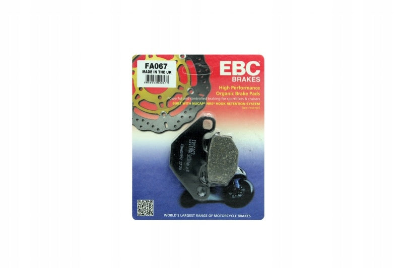 EBC BRAKE PADS MOTO SUZUKI KLR 650 (95-04)/ GN 125 HS (00-10)/ GN 125 Customs tariff code 87083099