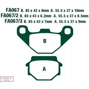 EBC BRAKE PADS MOTO SUZUKI KLR 650 (95-04)/ GN 125 HS (00-10)/ GN 125