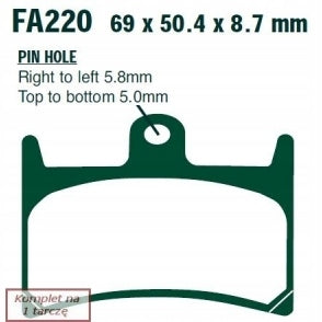 EBC BRAKE PADS MOTO YAMAHA FZR 250 R