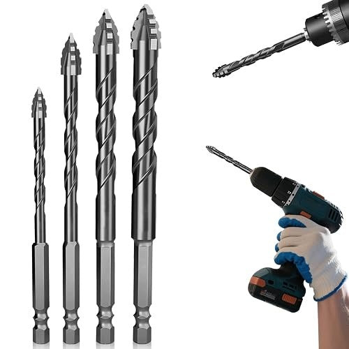 ECCENTRIC DRILL BITS SET OF 4 FOR METAL STEEL WOOD CONCRETE METAL Brand no brand