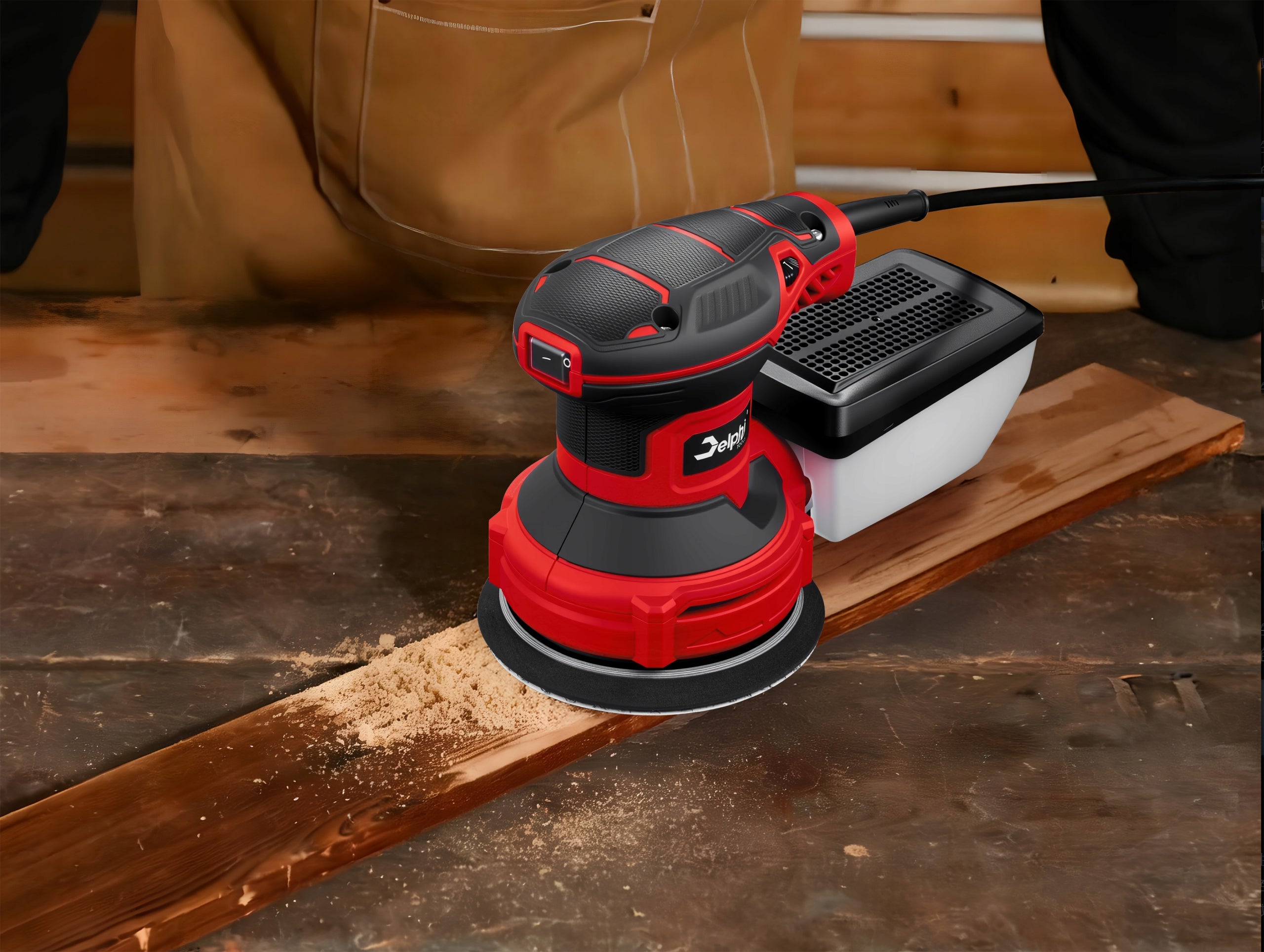 ECCENTRIC OSCILLATING ELECTRIC WOOD GRINDER WITH 125 mm ADJUSTMENT Manufacturer code Szlifierka 125 Krążki Pady Ścierne Regulacja