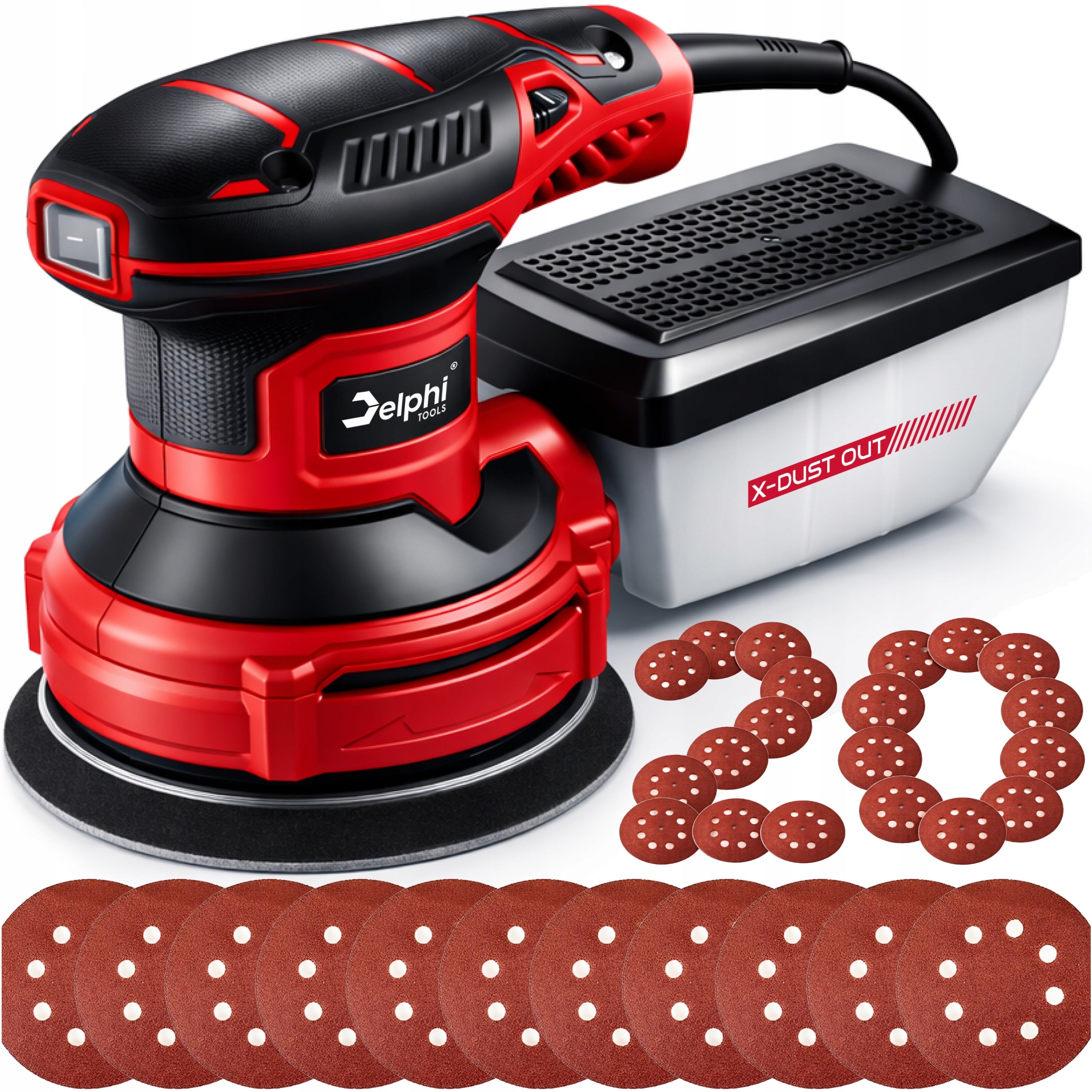 ECCENTRIC OSCILLATING ELECTRIC WOOD GRINDER WITH 125 mm ADJUSTMENT