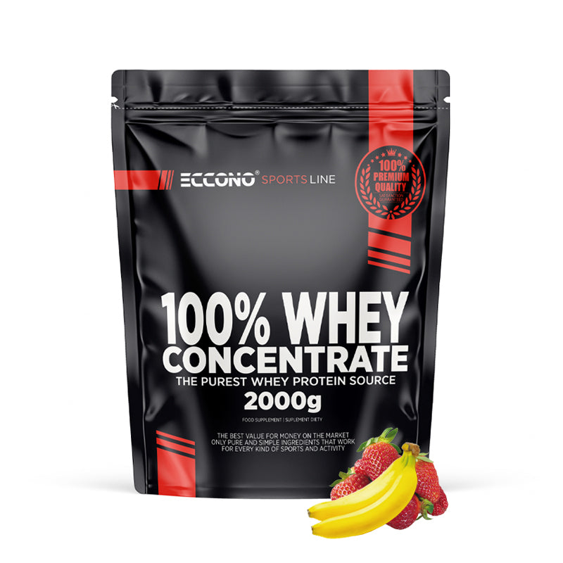 ECCONO - 100% Whey Protein Concentrate - 2000g strawberry