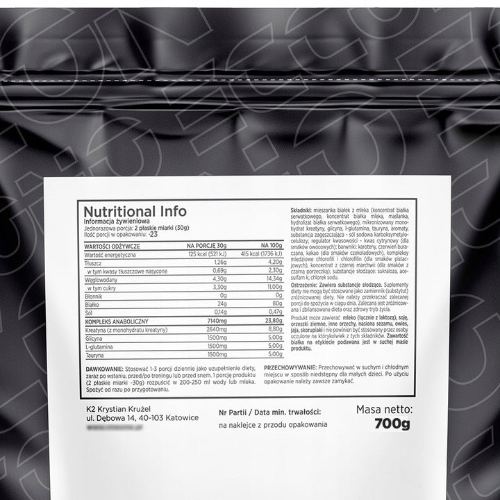 ECCONO ANABOLIC WHEY PROTEIN 700G PROTEIN 80% WPC MPC CONCENTRATE CREATINE Wa Packaging status original