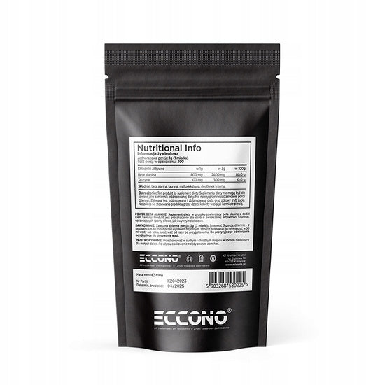 ECCONO BETA ALANINE 300G ALANINE BETA-ALA CARNOSIN STRENGTH EAN (GTIN) 5903268530225