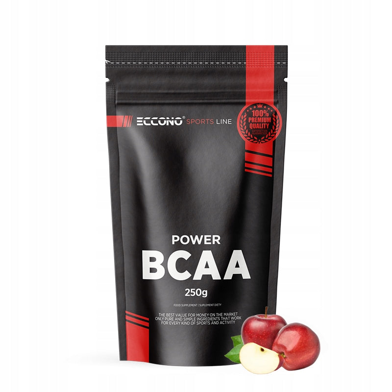 ECCONO POWER BCAA 2:1:1 250G AMINO ACIDS VEGAN LEUCINE VALINE INSTANT Apple