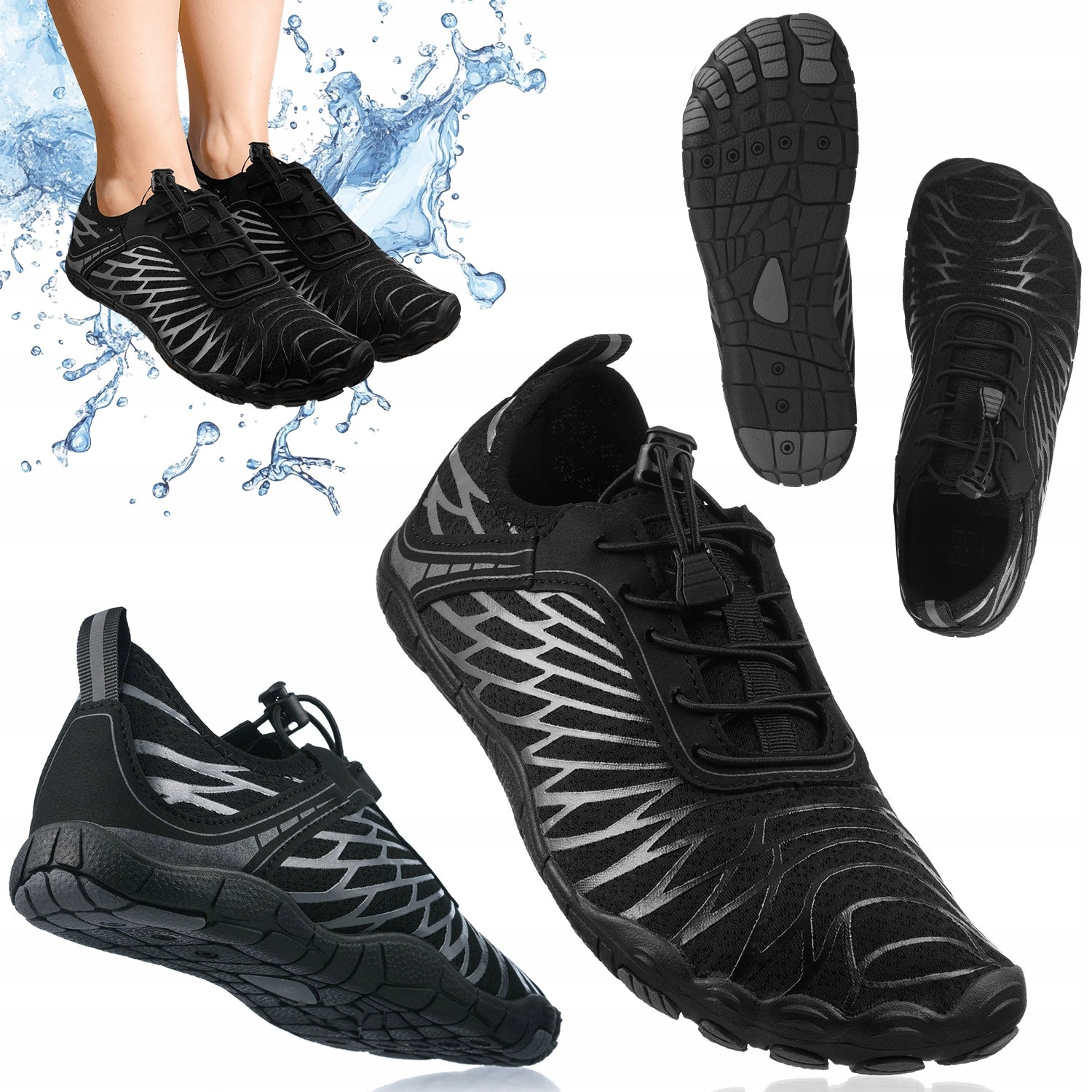 ECHINACEA WATER SHOES BEACH WOMEN'S RIBBING MEN'S R.42 OUTTEC