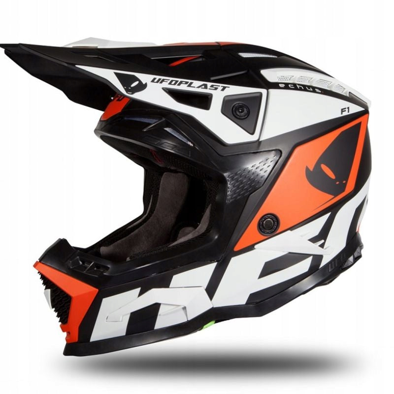 ECHUS UFO CROSS ATV HELMET ORANGE WHITE MATT M Size M
