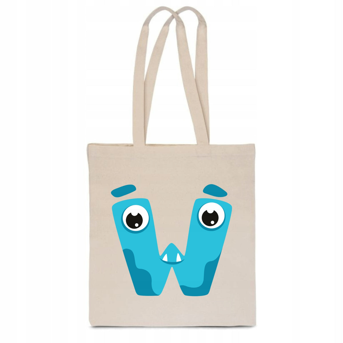 ECO BAG Cotton beige children with LETTER In the name of the child monster TT_491