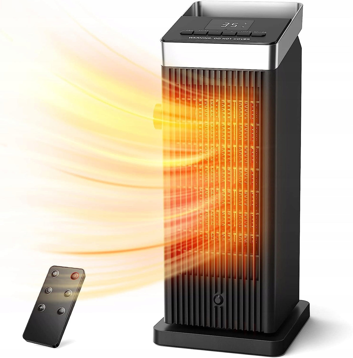 ECO EFFICIENT SMALL ELECTRIC HEATER TIMER ADJUSTABLE THERMOSTAT