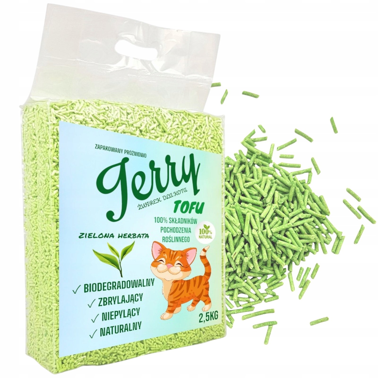 ECO-FRIENDLY Clumping Cat Litter Green Tea HIGH ABSORBENCY