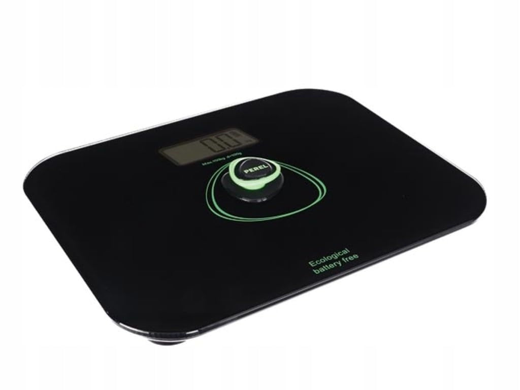 ECO-FRIENDLY DIGITAL BATHROOM SCALE UP TO 150 KG WITHOUT BATTERIES Brand Perel