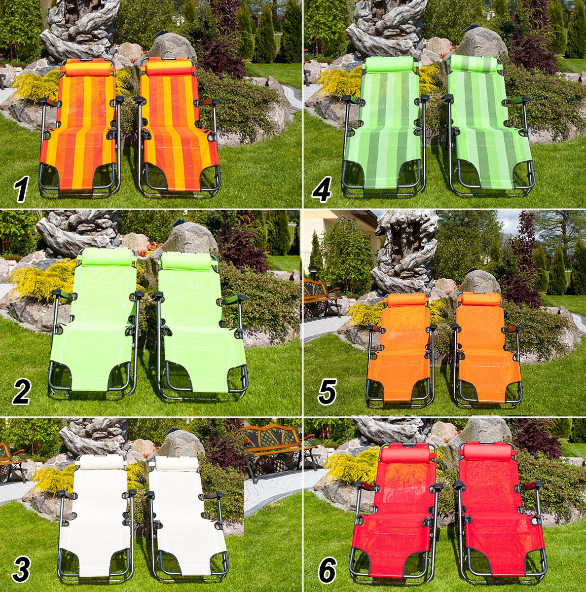 ECO GREEN APPLE EXPANDABLE GARDEN CHAIR Kind sunbed