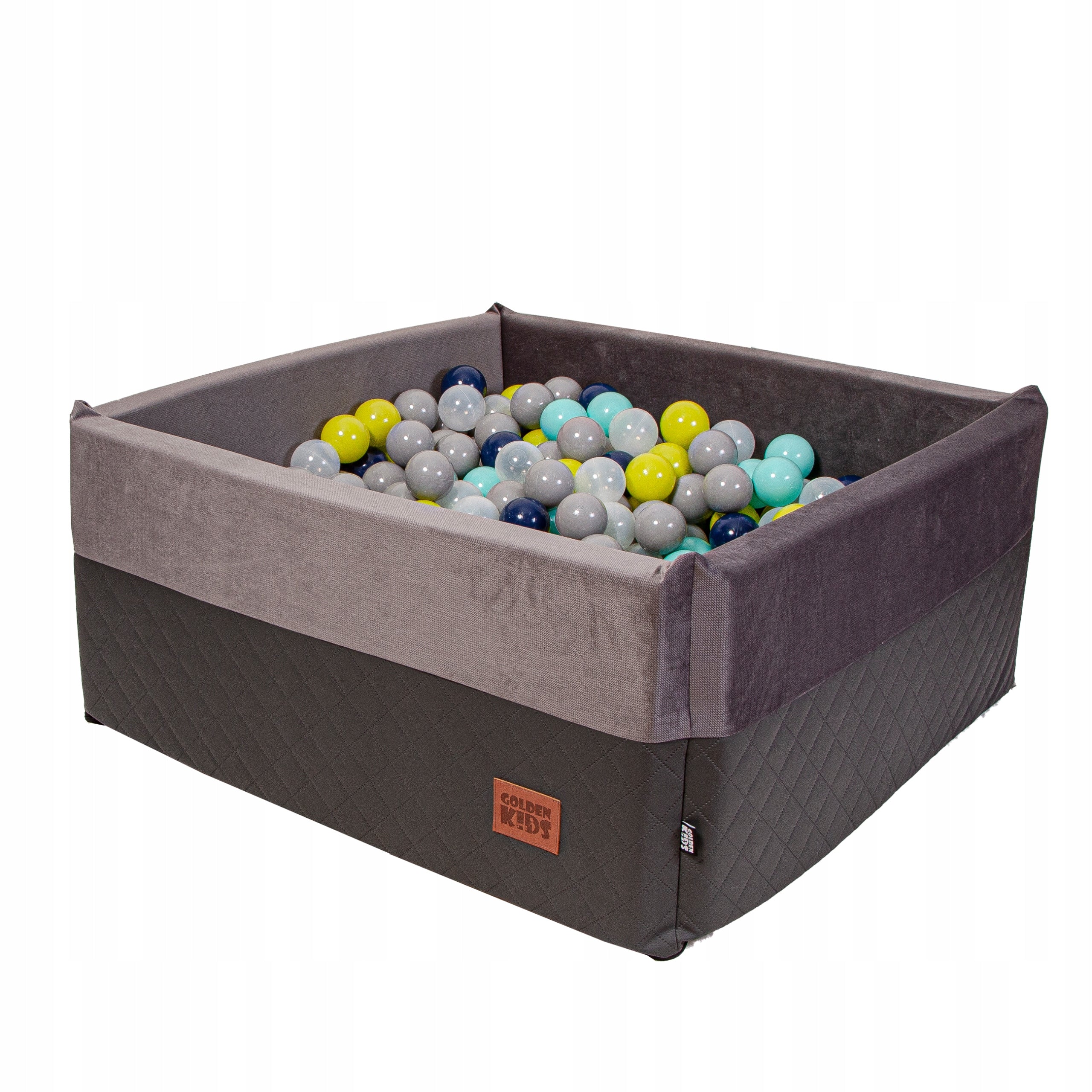 ECO-VELVET FOAM POOL for children dry square toys +COVER 120x120x40 Brand Golden Kids