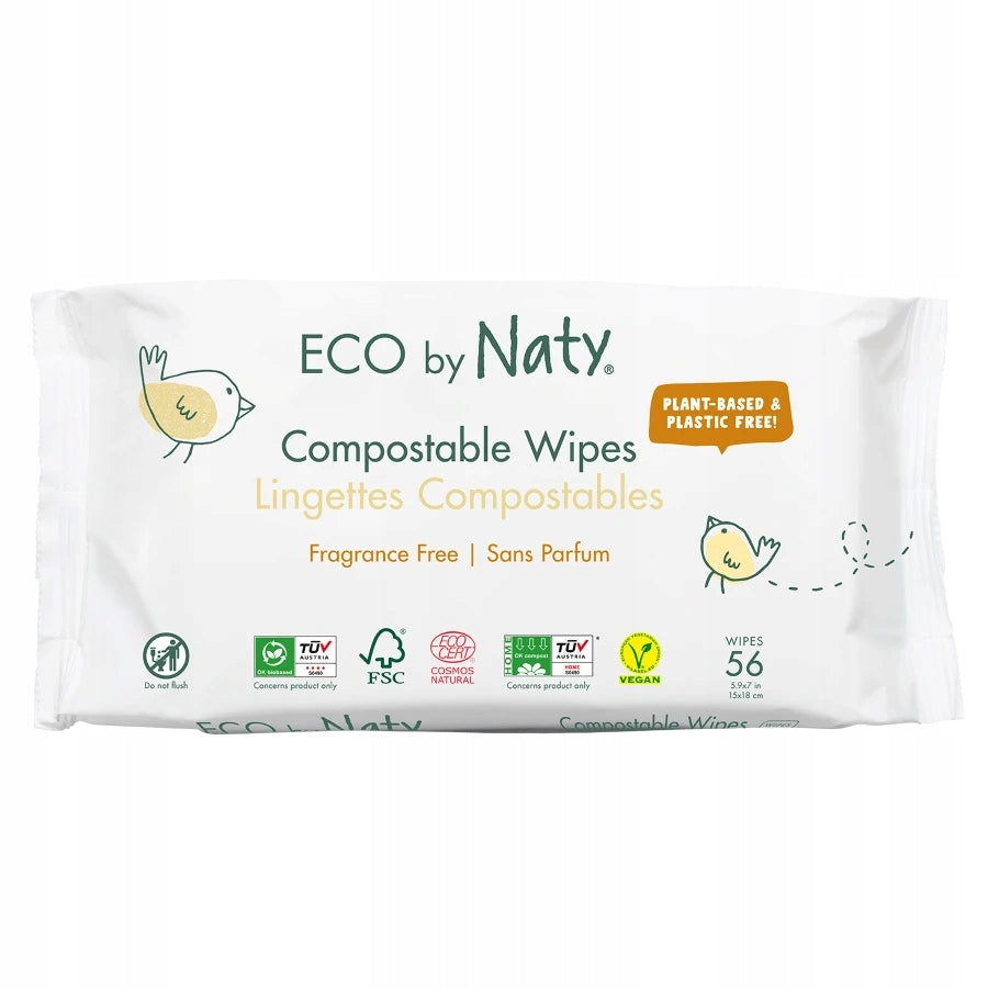 ECO by Naty Unscented Wet Wipes for Sensitive Skin (56 Pack)