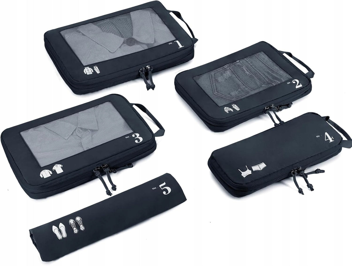 ECOHUB 5 Compression Packing Cubes + Shoe Bag