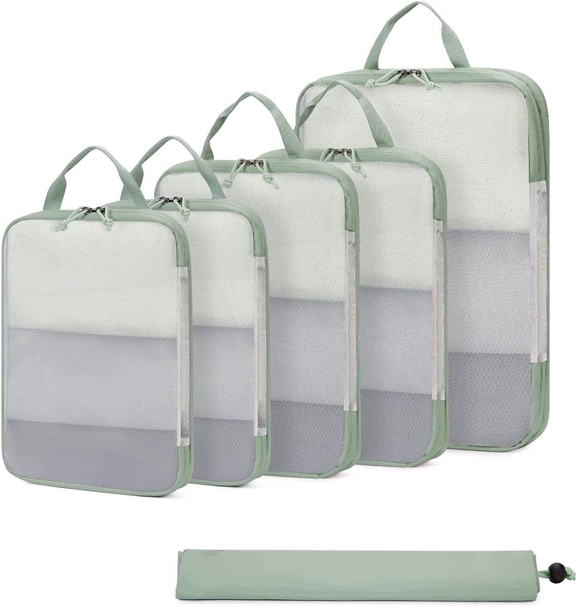 ECOHUB Compression Cubes for Suitcase 6 pcs Green 42x30x10 cm