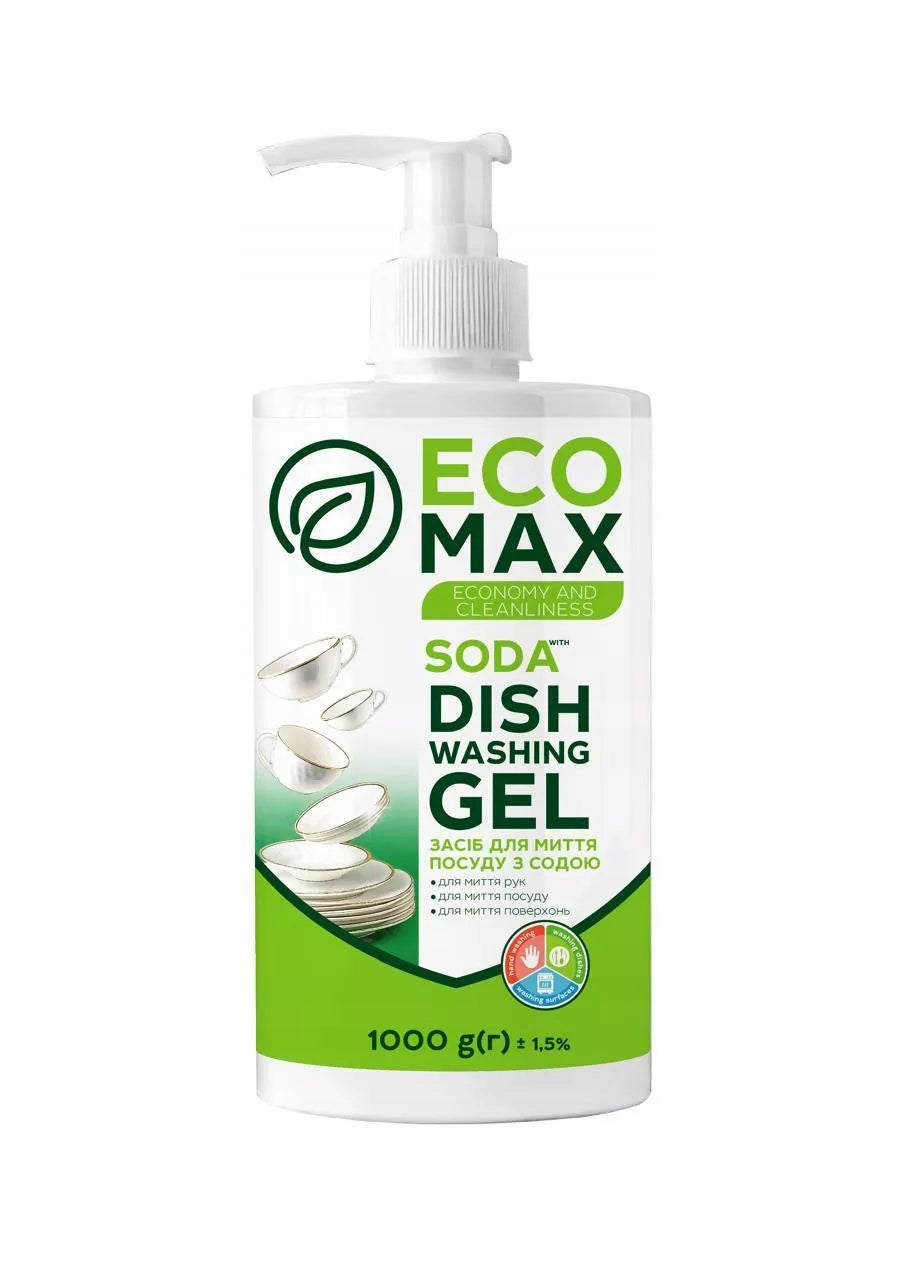 ECOMAX Dishwashing liquid with SODA pump, 1 l