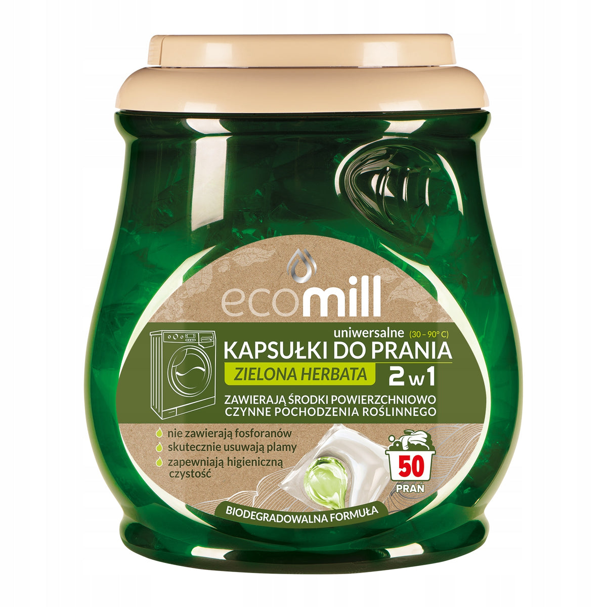 ECOMILL Universal Washing Capsules with Green Tea Extract 50 pcs