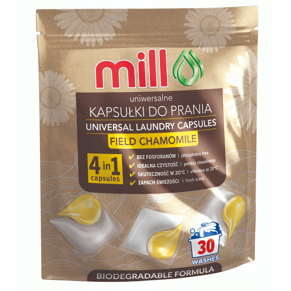ECOMILL Washing capsules Chamomile 30 pcs – organic