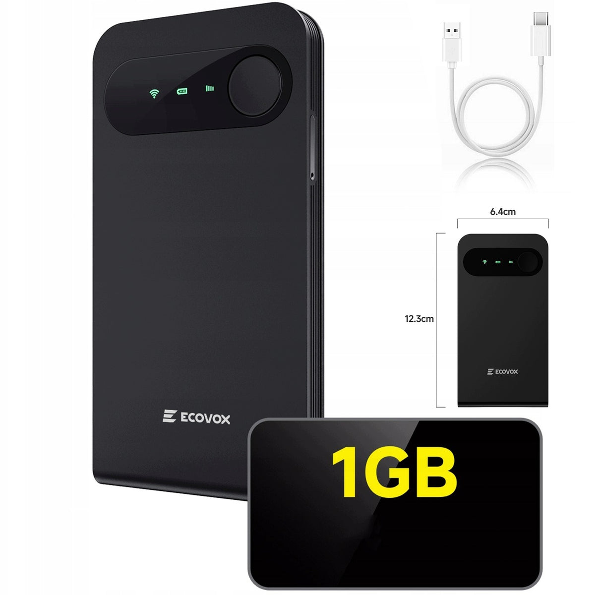 ECOVOX 4G Portable Wi-Fi Access Point for Travel in Over 150 Countries 86g