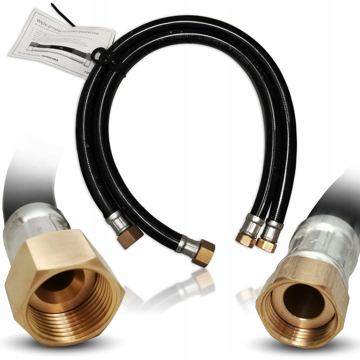 ECOWATER Hoses 2pcs water softener treatment stations 1x3/4 100cm ORIGINAL
