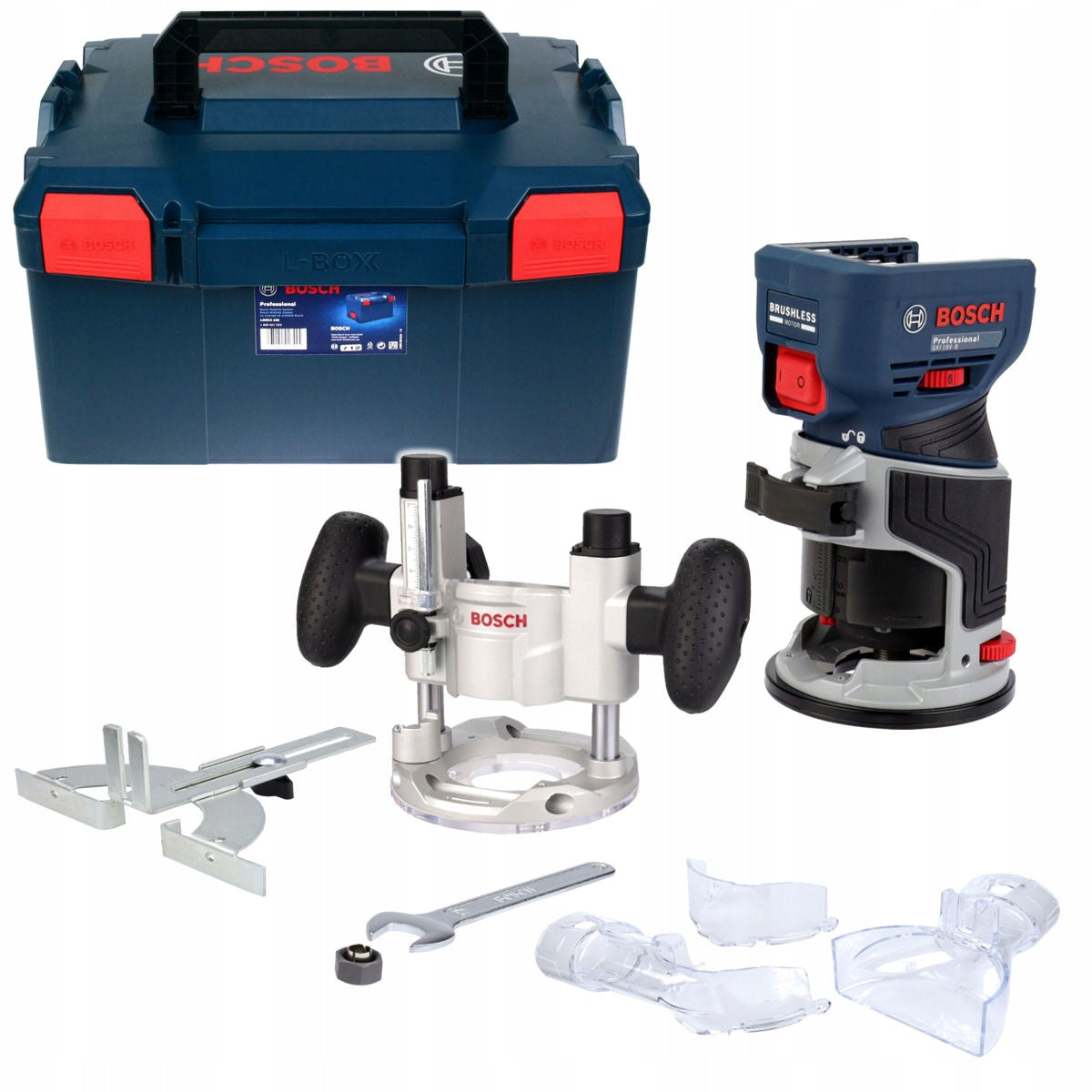 EDGE MILLING MACHINE 18V GKF 18V-8 L-BOXX BODY + HIGH SPINDLE MODULE